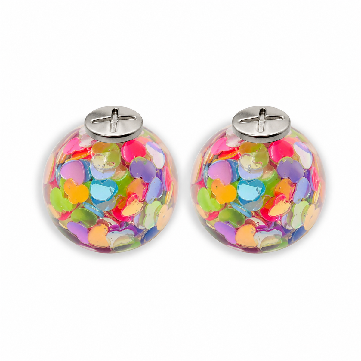 HOODIE CHARMS – Heart Glit – Perles de Hoodie - Hoodie Charms - Rainbow