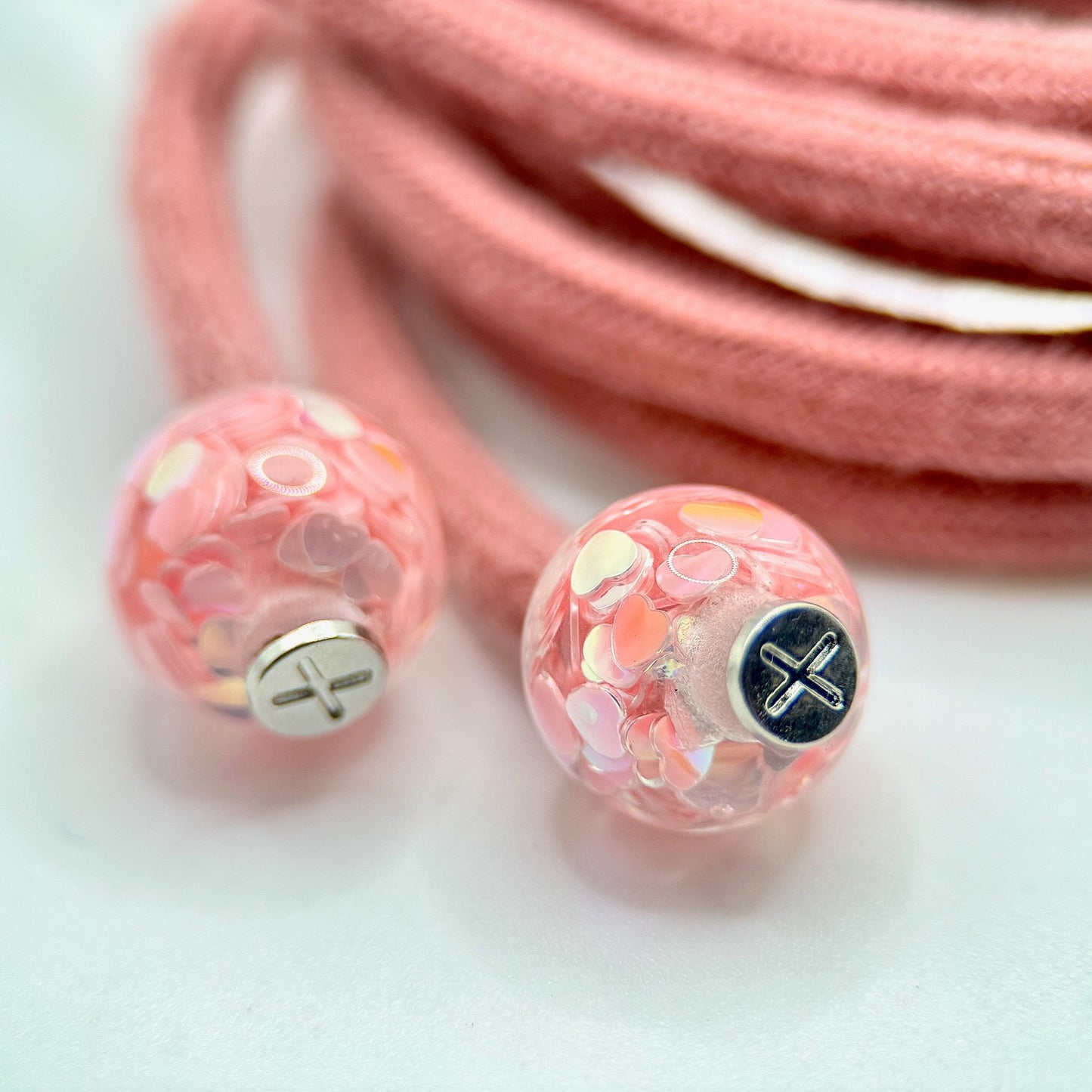 HOODIE CHARMS – Série Heart Glit – Perle pour Cordon de Hoodie - Hoodie Charms - Rose