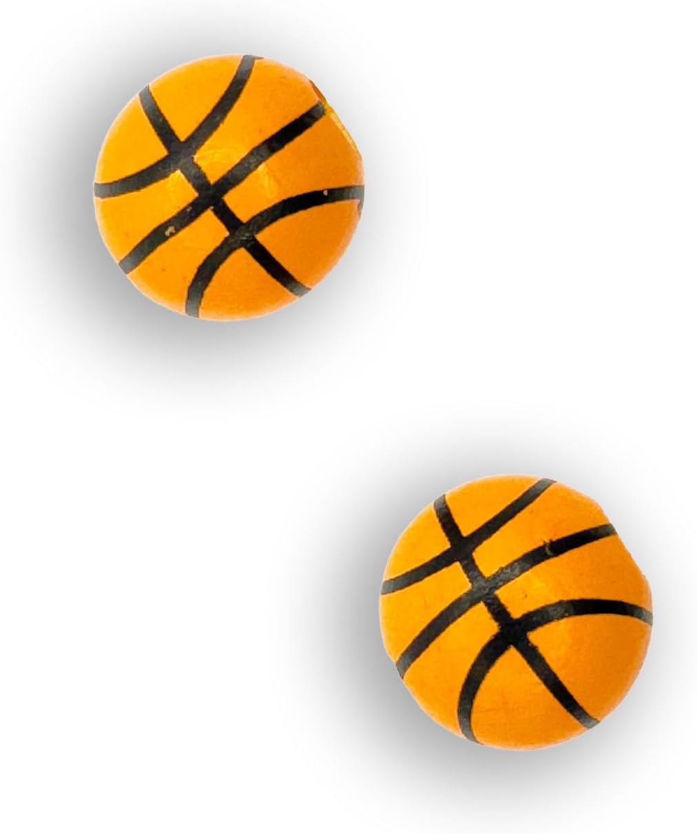 HOODIE CHARMS – Série Sportballs – Perles de Personnalisation en Bois – Design Ballons de Sport – Accessoire Fun et Unisexe pour Hoodie et Streetwear