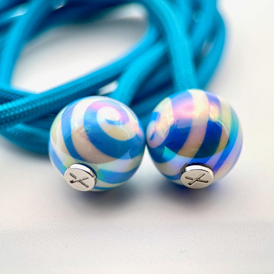 HOODIE CHARMS – Série Candy Swirl – Perles de Personnalisation pour Cordon de Sweat à Capuche – Motif Spirale Brillante – Accessoire Unisexe pour Mode Fun, Streetwear et Custom Créatif
