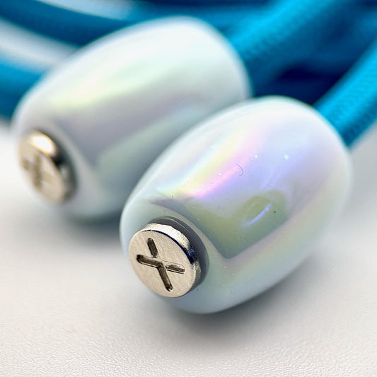 Hoodie Charms – Série Halo Tube – Perles de Personnalisation pour Cordon de Sweat à Capuche – Design Futuriste et Minimal – Accessoire Unisexe pour Hoodie, Streetwear et Mode Urbaine (BLUE)