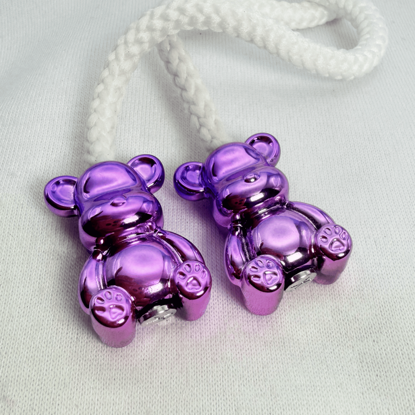 Hoodie Charms – Bubble Bear - Perles de Hoodie - Hoodie Charms - Chrome Purple