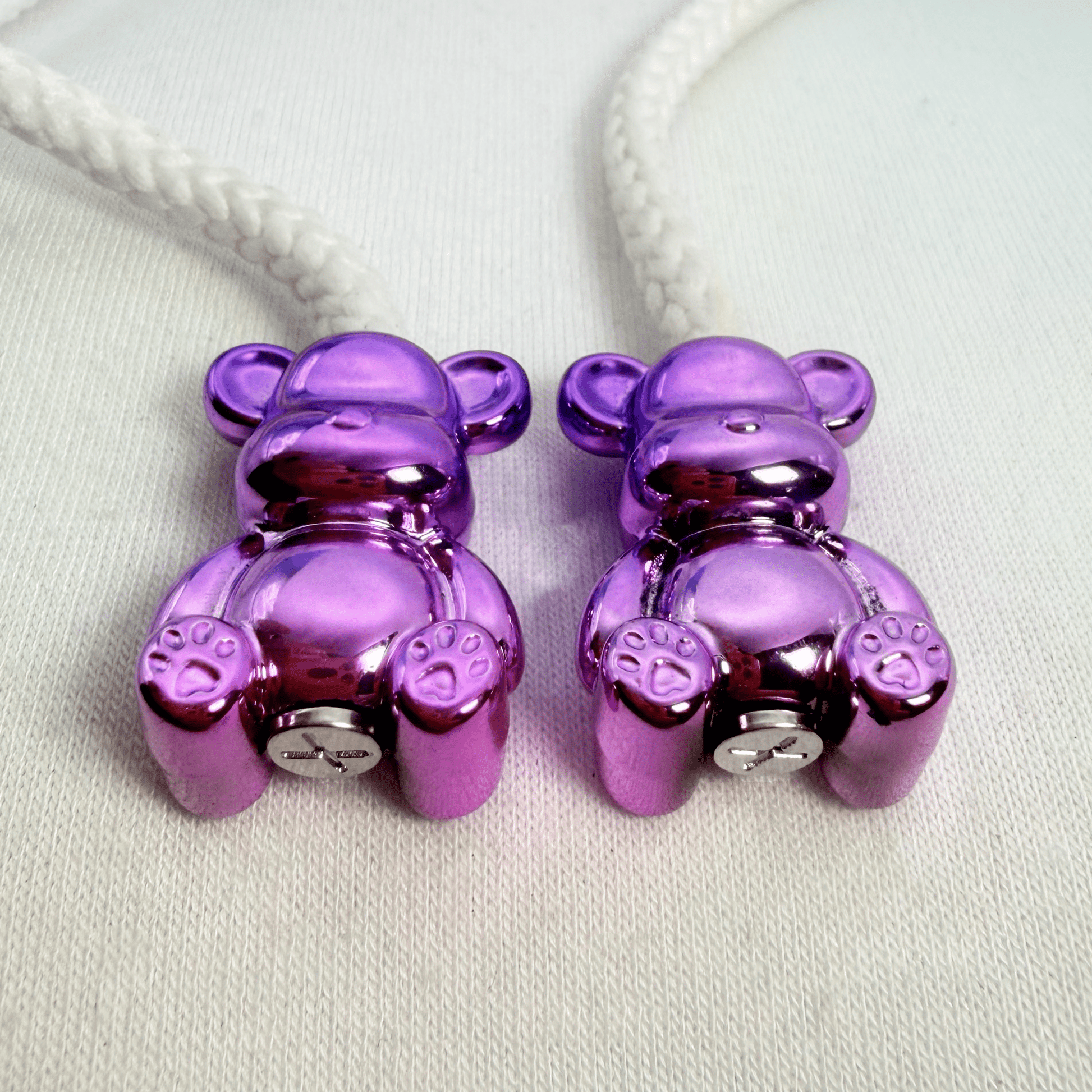 Hoodie Charms – Bubble Bear - Perles de Hoodie - Hoodie Charms - Chrome Purple