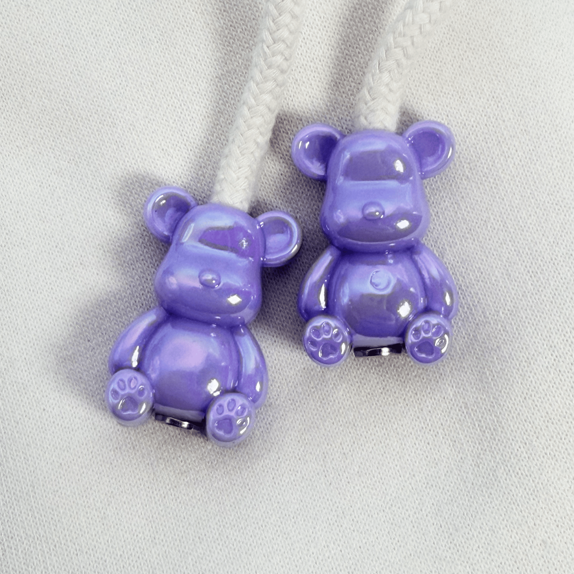 Hoodie Charms – Bubble Bear - Perles de Hoodie - Hoodie Charms - Chrome Purple