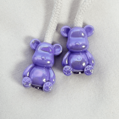 Hoodie Charms – Bubble Bear - Perles de Hoodie - Hoodie Charms - Chrome Purple