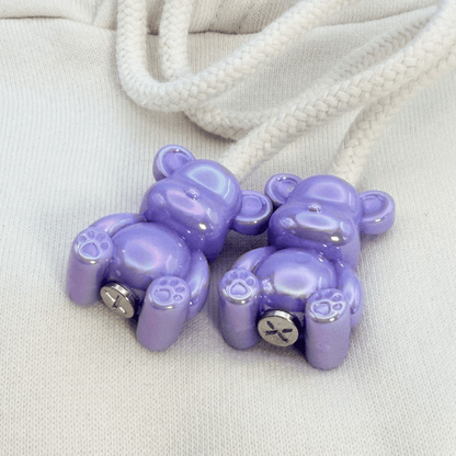 Hoodie Charms – Bubble Bear - Perles de Hoodie - Hoodie Charms - Chrome Purple