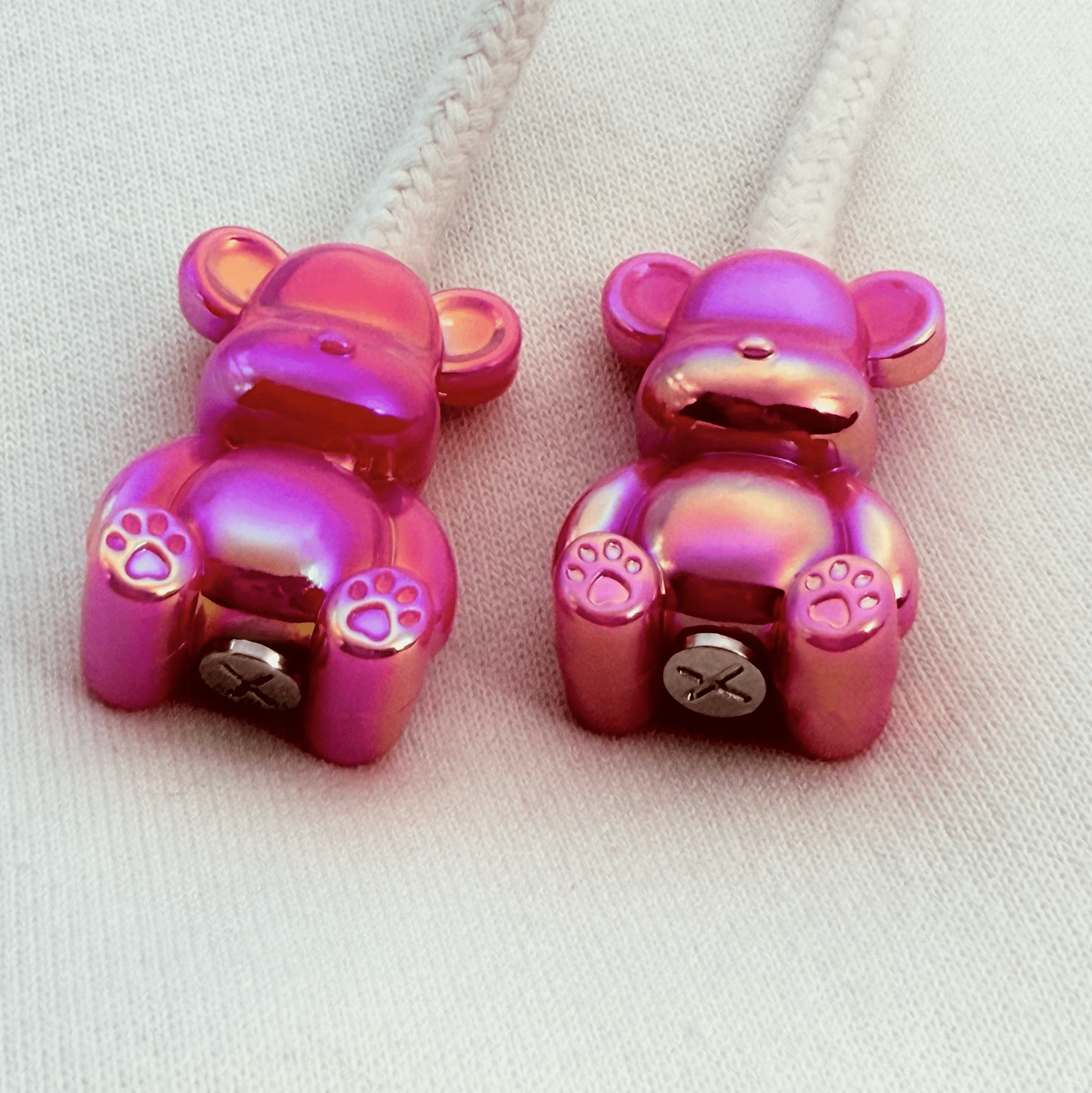 Hoodie Charms – Bubble Bear - Perles de Hoodie - Hoodie Charms - Chrome Purple