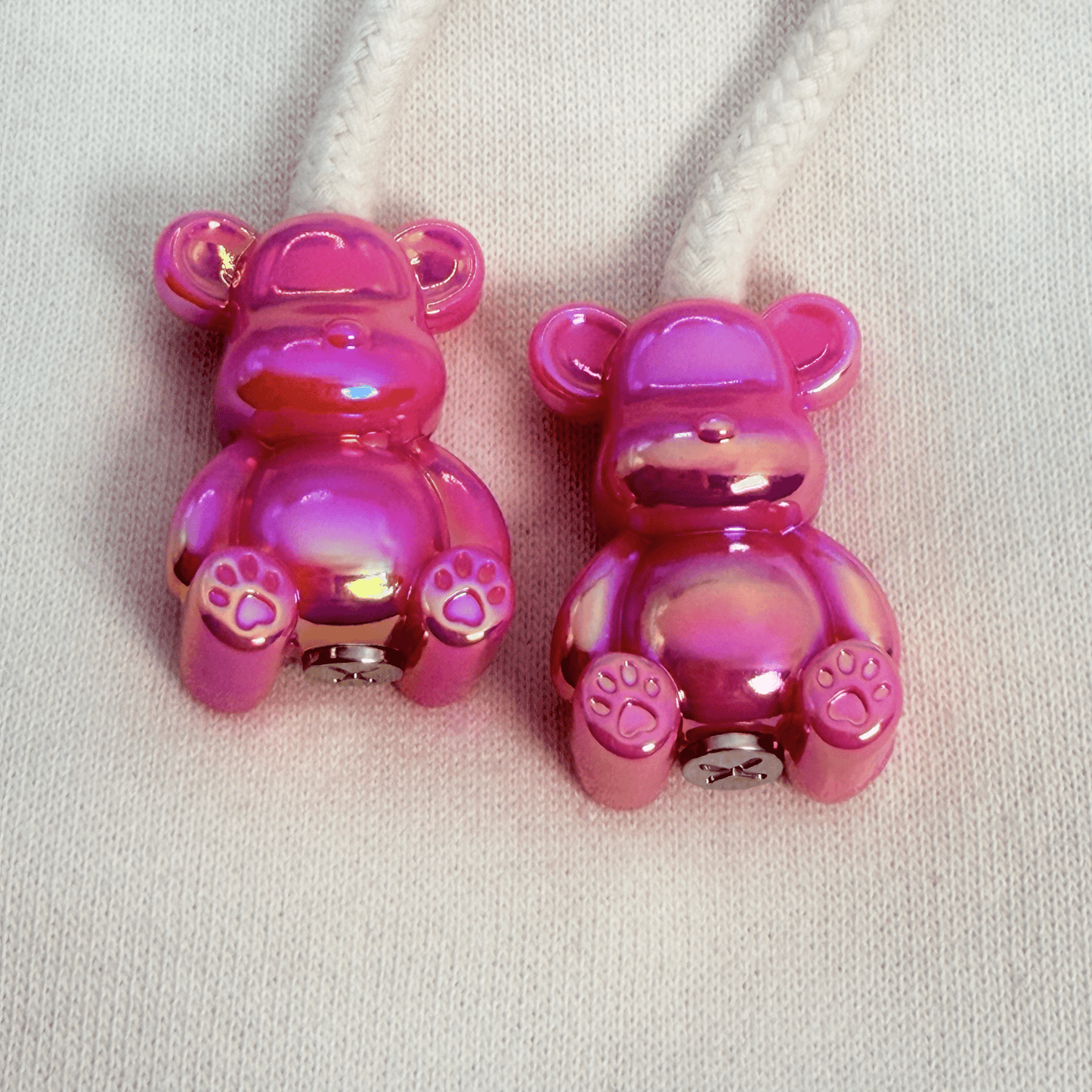 Hoodie Charms – Bubble Bear - Perles de Hoodie - Hoodie Charms - Chrome Purple