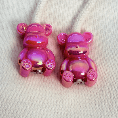 Hoodie Charms – Bubble Bear - Perles de Hoodie - Hoodie Charms - Chrome Purple