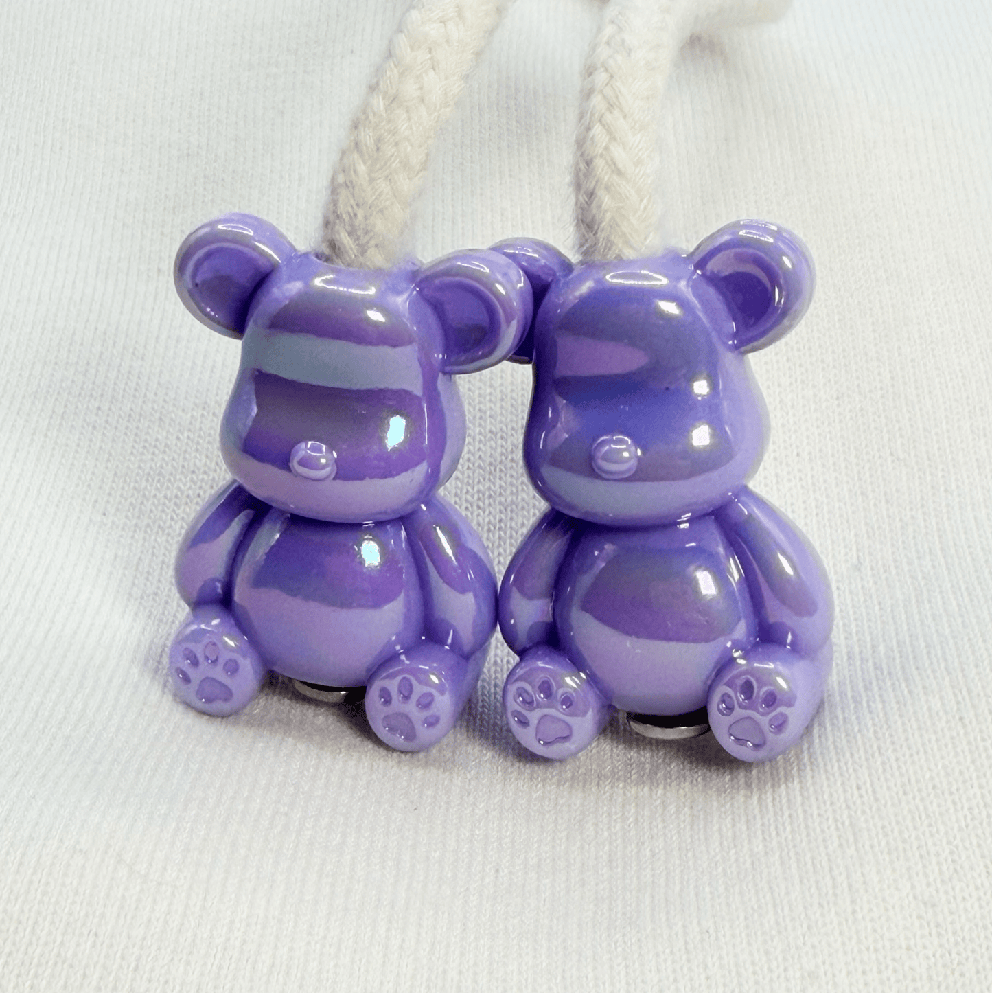 Hoodie Charms – Bubble Bear - Perles de Hoodie - Hoodie Charms - Chrome Purple