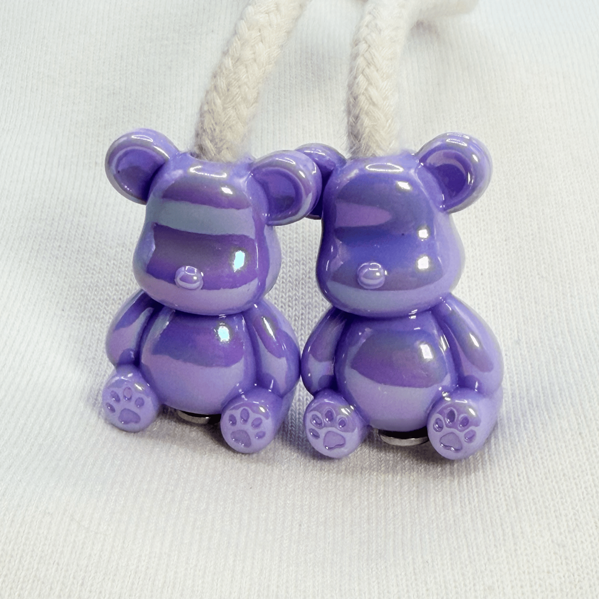 Hoodie Charms – Bubble Bear - Perles de Hoodie - Hoodie Charms - Chrome Purple