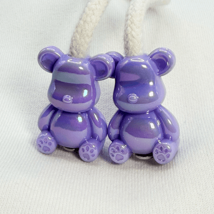 Hoodie Charms – Bubble Bear - Perles de Hoodie - Hoodie Charms - Chrome Purple