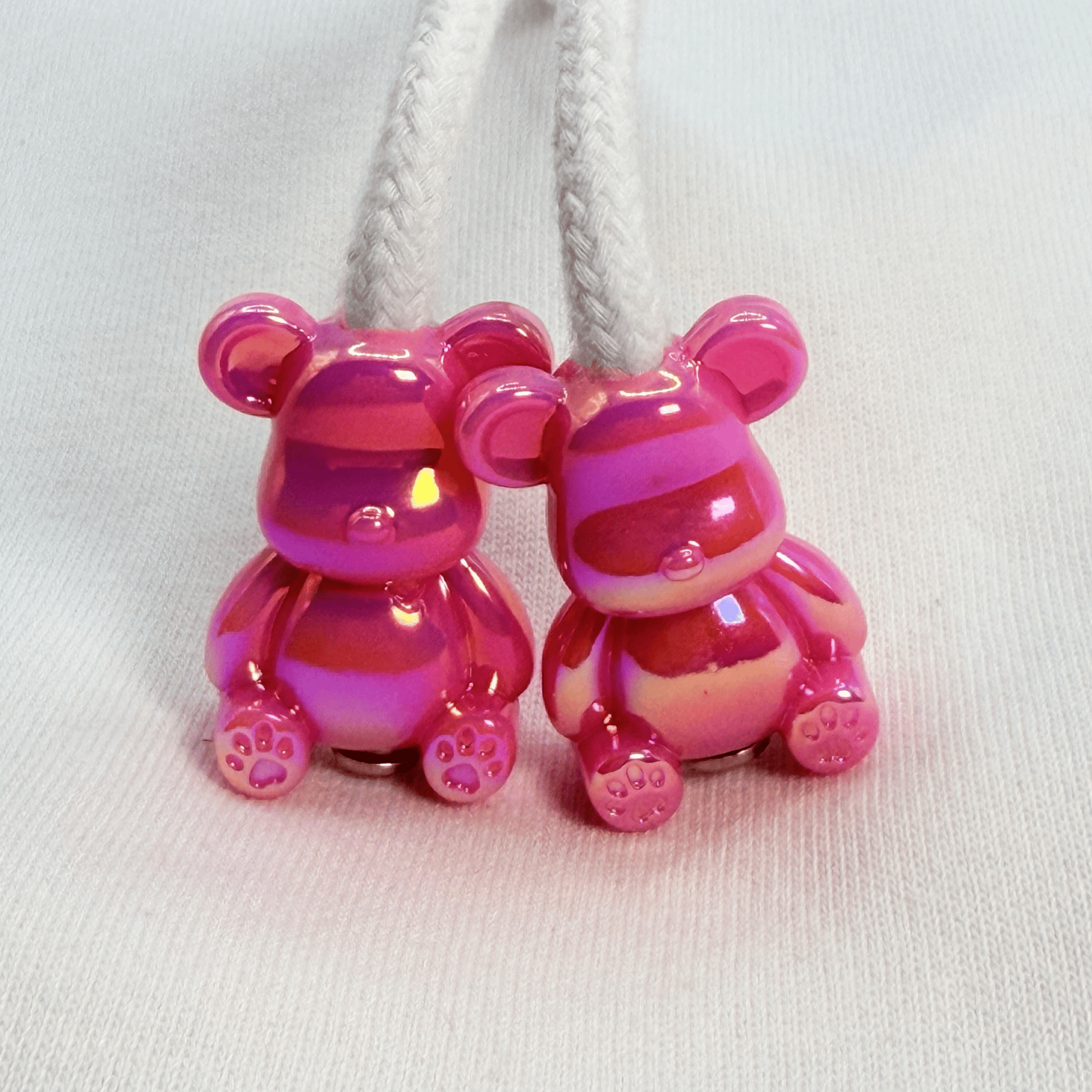 Hoodie Charms – Bubble Bear - Perles de Hoodie - Hoodie Charms - Chrome Purple