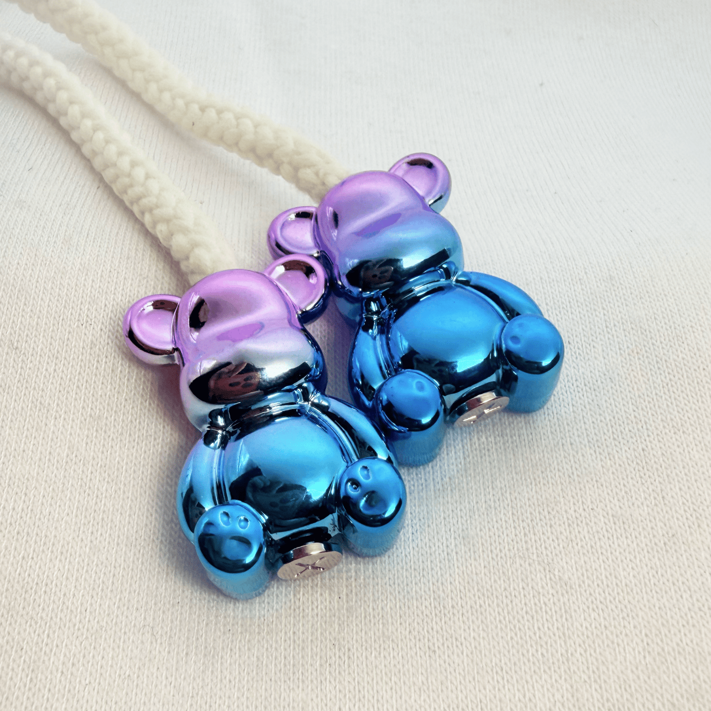 Hoodie Charms – Bubble Bear - Perles de Hoodie - Hoodie Charms - Chrome Violet-Bleu