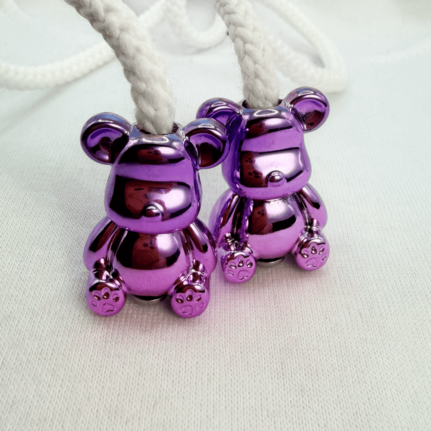 Hoodie Charms – Bubble Bear - Perles de Hoodie - Hoodie Charms - Chrome Violet-Bleu