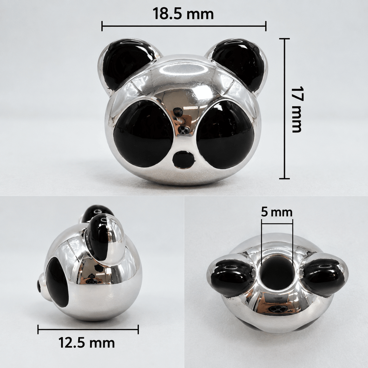 Hoodie Charms – Cosmo Panda – Perles de Hoodie - Hoodie Charms - Noir