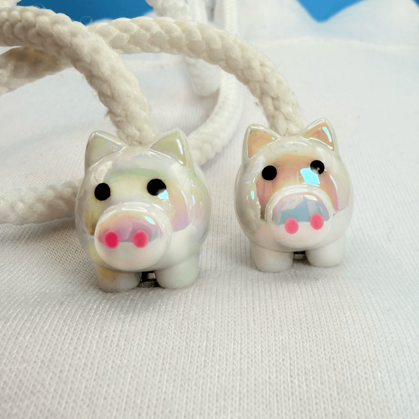 Hoodie Charms – Farm Friends – Perles de Hoodie - Hoodie Charms - White Piggy