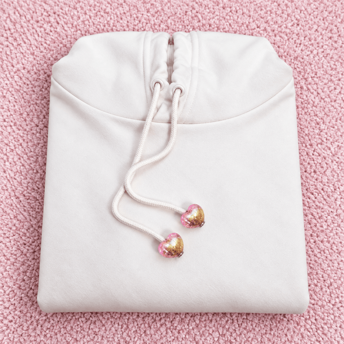 Hoodie Charms- Frost Heart – Perles de hoodie - Hoodie Charms - Rose