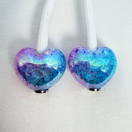 Hoodie Charms- Frost Heart – Perles de hoodie - Hoodie Charms - Rouge-Vert