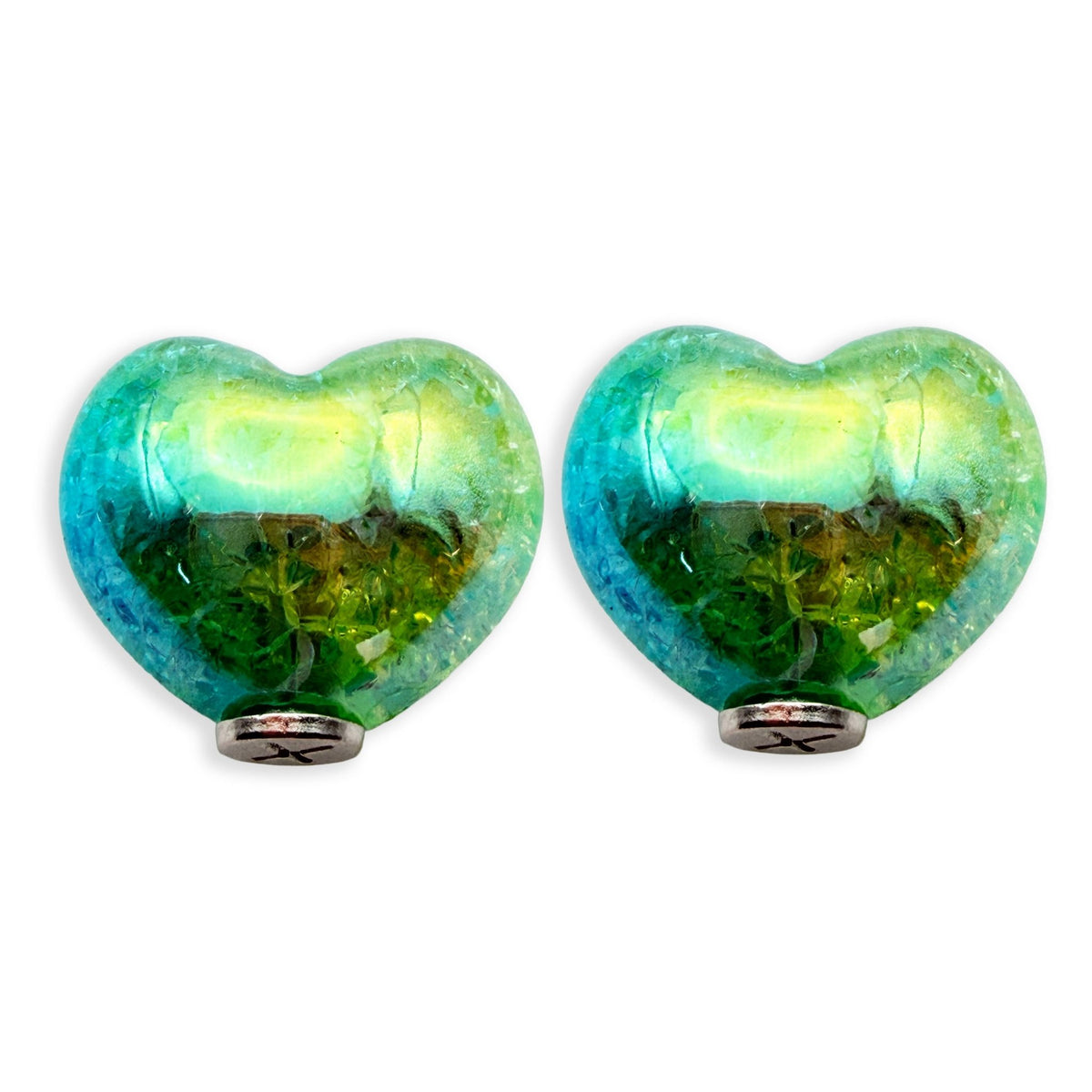 Hoodie Charms- Frost Heart – Perles de hoodie - Hoodie Charms - Rouge-Vert