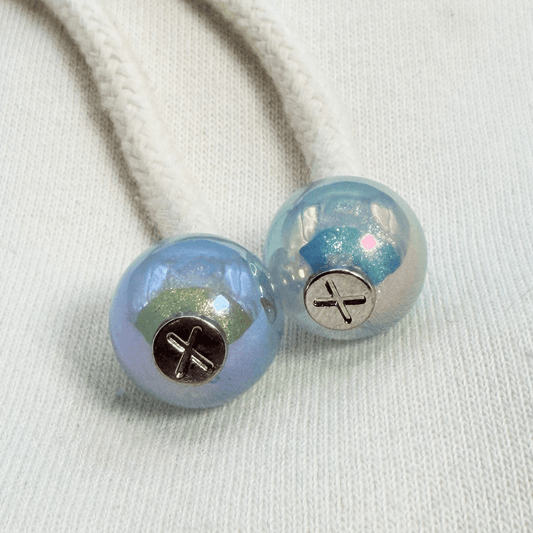 HOODIE CHARMS® Glow Pop – Charms phosphorescents pour cordons - Hoodie Charms - Bleu Ciel
