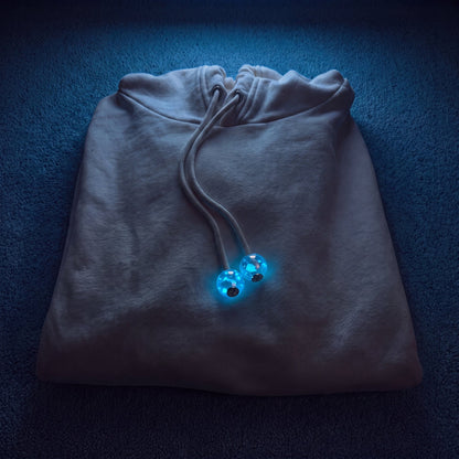 HOODIE CHARMS® Glow Pop – Charms phosphorescents pour cordons - Hoodie Charms - Bleu Ciel