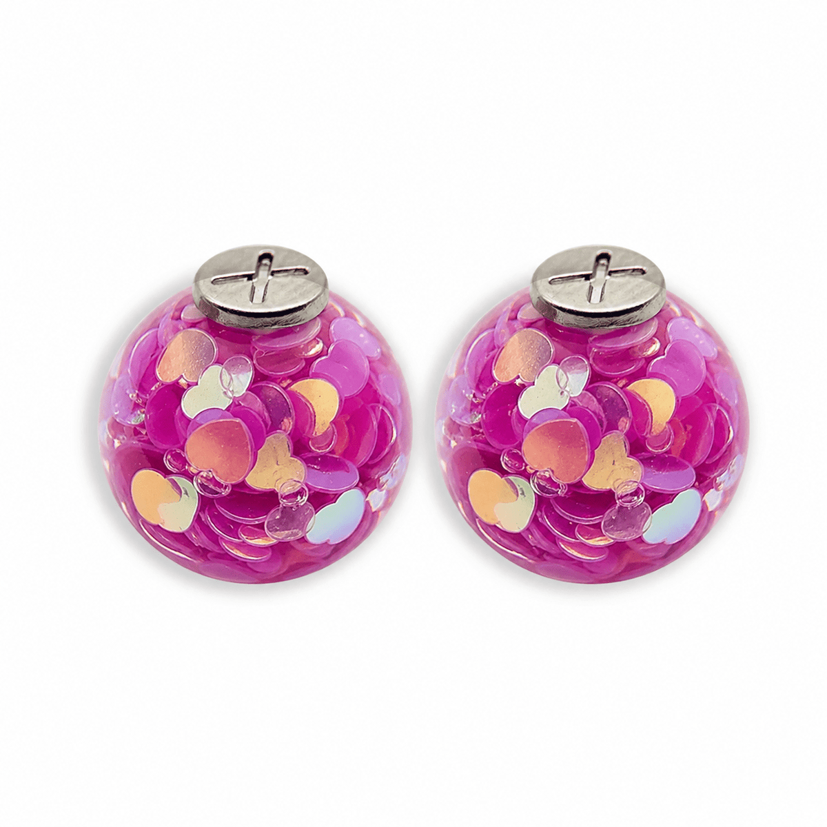 HOODIE CHARMS – Heart Glit – Perles de Hoodie - Hoodie Charms - fuchsia