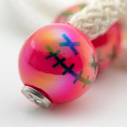 HOODIE CHARMS – Modèle Smiley Stitch – Perle pour Cordon de Hoodie - Hoodie Charms - Fushia