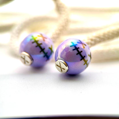 HOODIE CHARMS – Modèle Smiley Stitch – Perle pour Cordon de Hoodie - Hoodie Charms - Violet