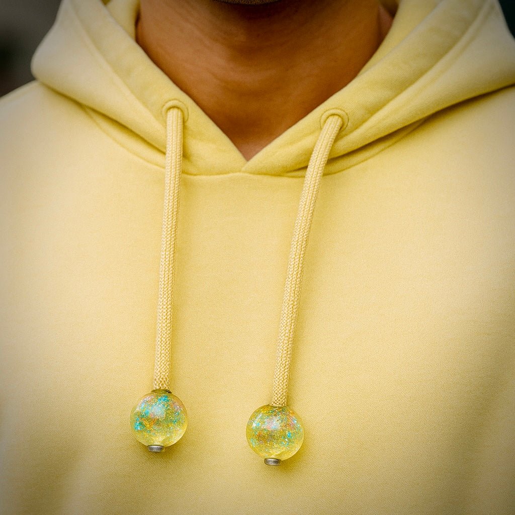 Hoodie Charms – Opal Shards – Perles Effet Nacré pour Cordon de Hoodie - Hoodie Charms - Jaune