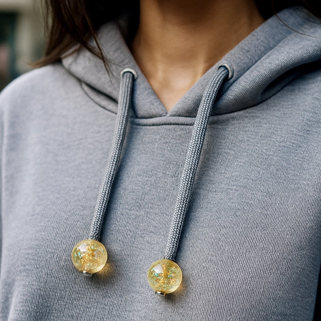 Hoodie Charms – Opal Shards – Perles Effet Nacré pour Cordon de Hoodie - Hoodie Charms - Jaune