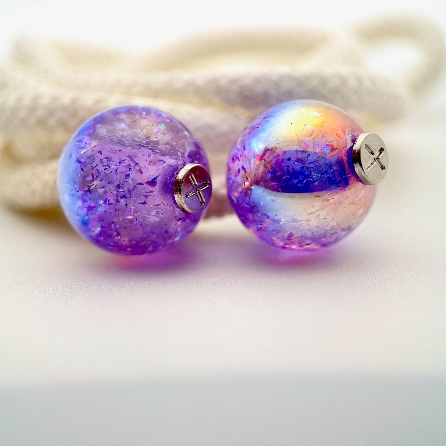 Hoodie Charms – Opal Shards – Perles Effet Nacré pour Cordon de Hoodie - Hoodie Charms - Violet