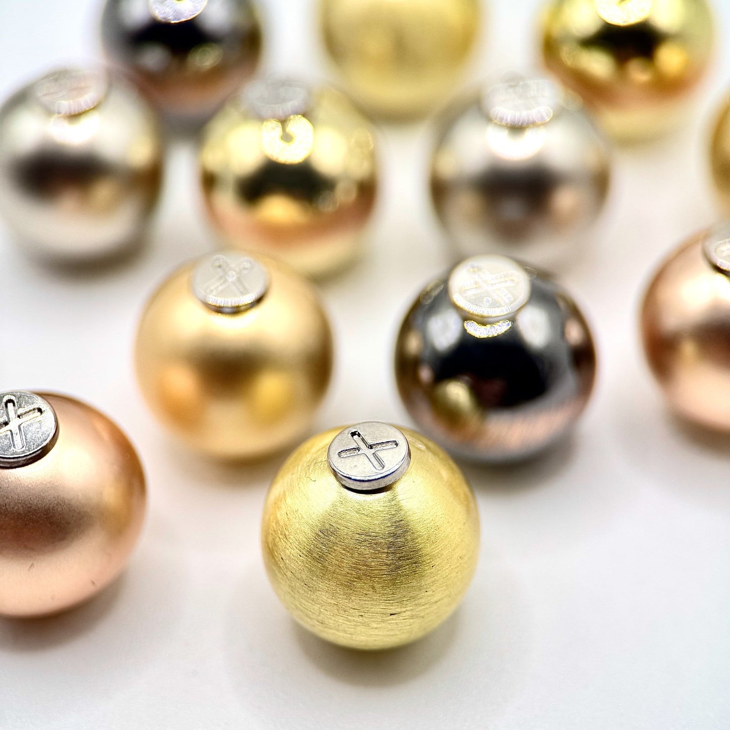 HOODIE CHARMS – Série ABS Luxe Gold – Perle pour Cordon de Hoodie - Hoodie Charms - Matte Gold