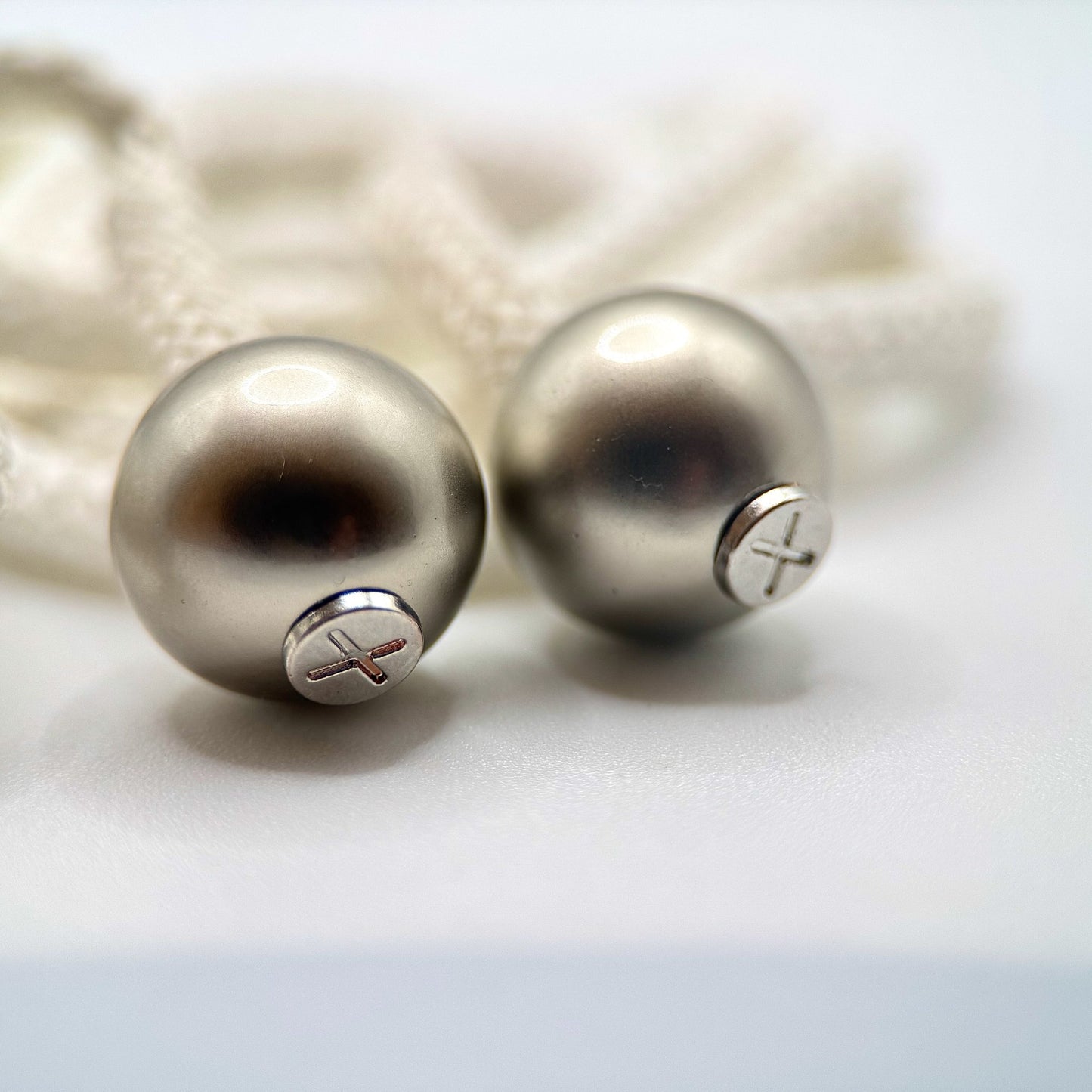 HOODIE CHARMS – Série ABS Luxe Gold – Perle pour Cordon de Hoodie - Hoodie Charms - Matte Silver