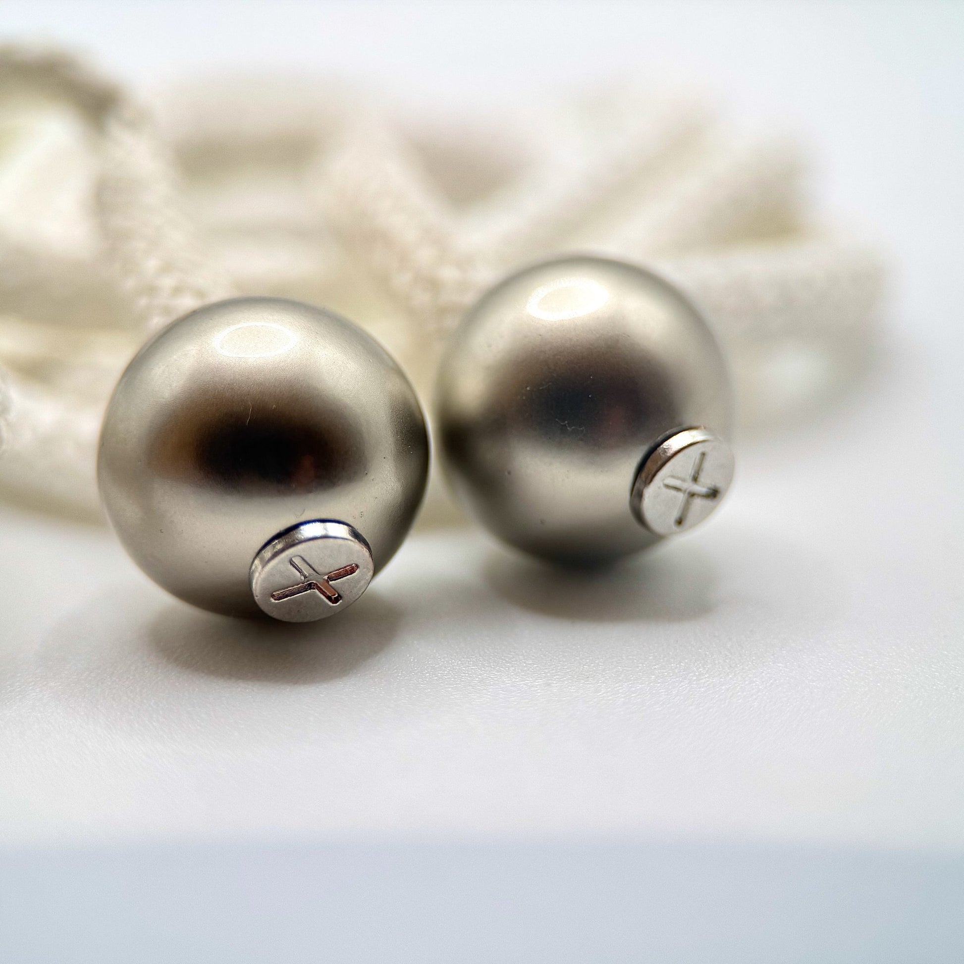 HOODIE CHARMS – Série ABS Luxe Gold – Perle pour Cordon de Hoodie - Hoodie Charms - Matte Silver