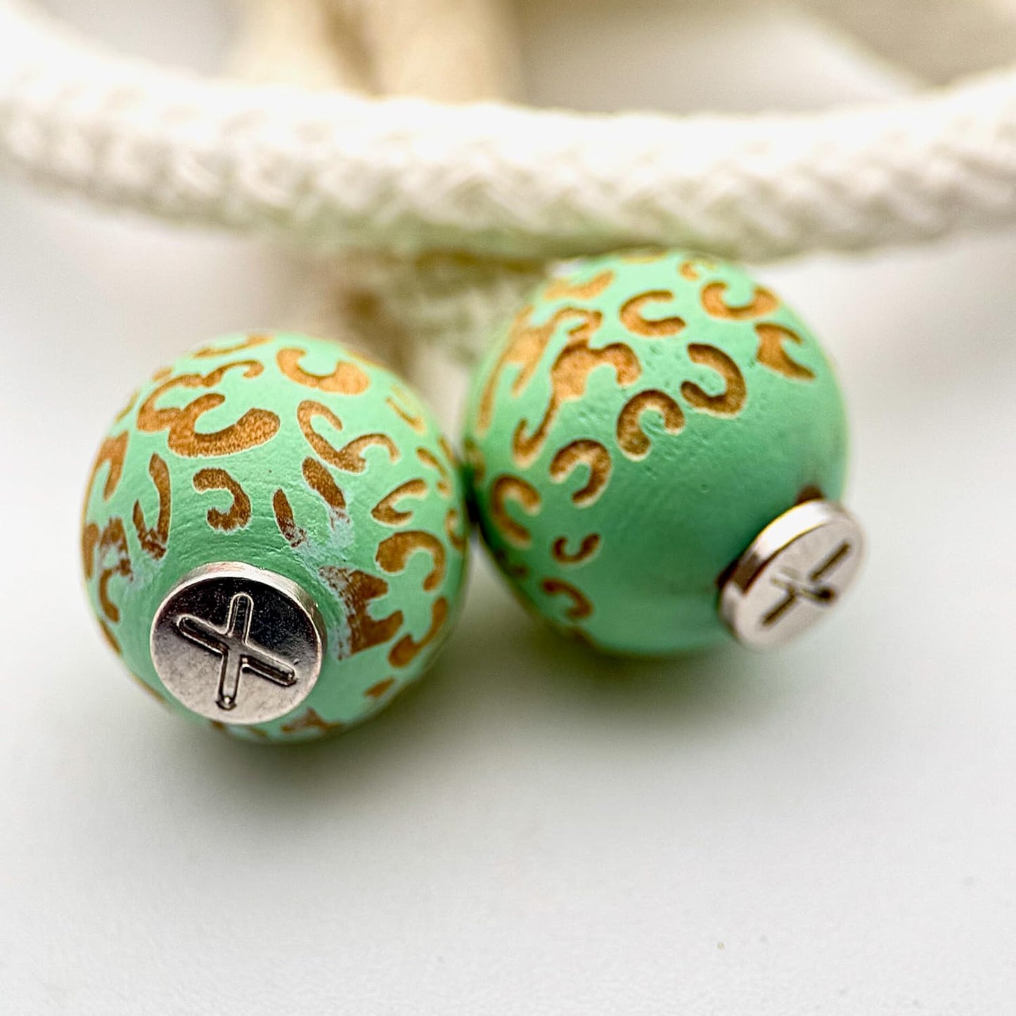 HOODIE CHARMS – Série Animal Instinct – Perle pour Cordon de Hoodie - Hoodie Charms - Mint Cheetah
