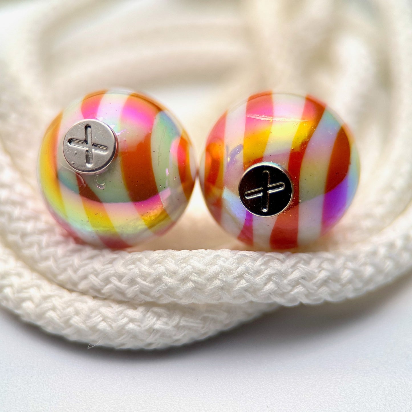 HOODIE CHARMS – Série Candy Swirl – Perle pour Cordon de Hoodie - Hoodie Charms - Orange