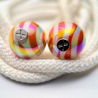 HOODIE CHARMS – Série Candy Swirl – Perle pour Cordon de Hoodie - Hoodie Charms - Orange