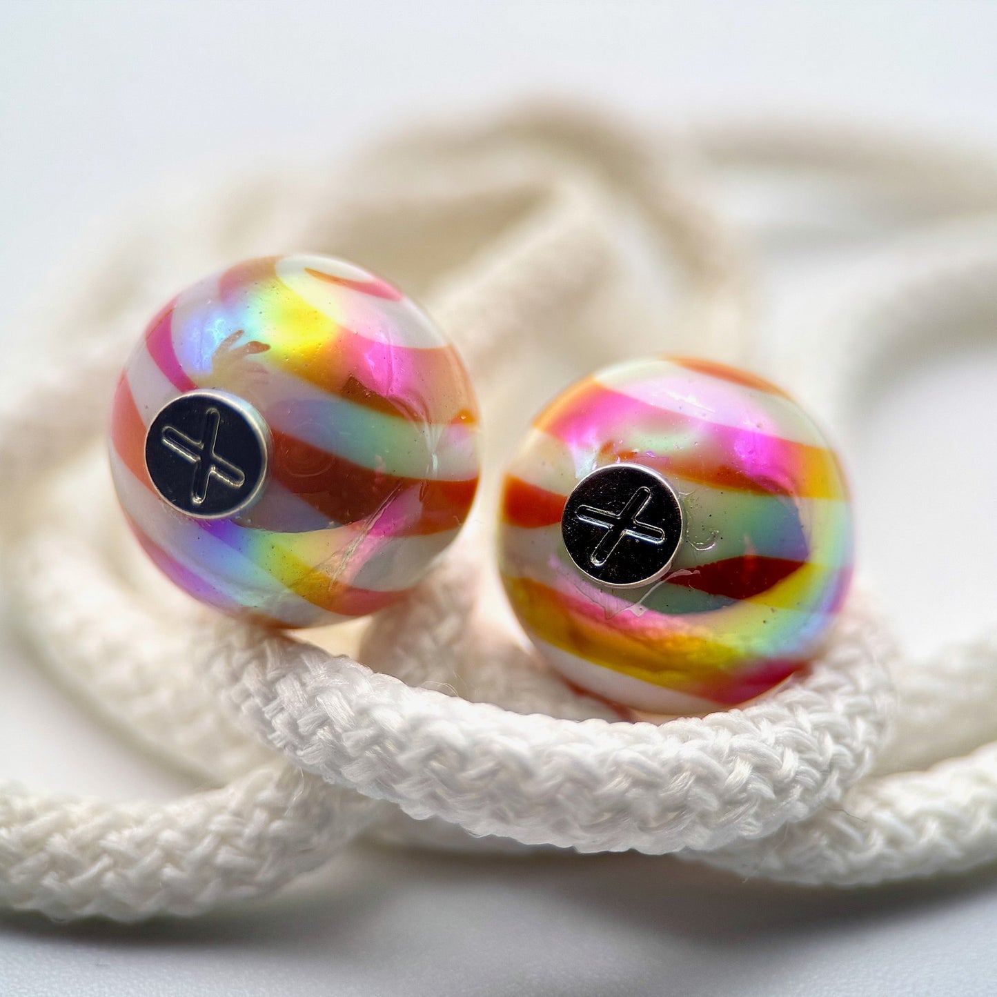 HOODIE CHARMS – Série Candy Swirl – Perle pour Cordon de Hoodie - Hoodie Charms - Orange