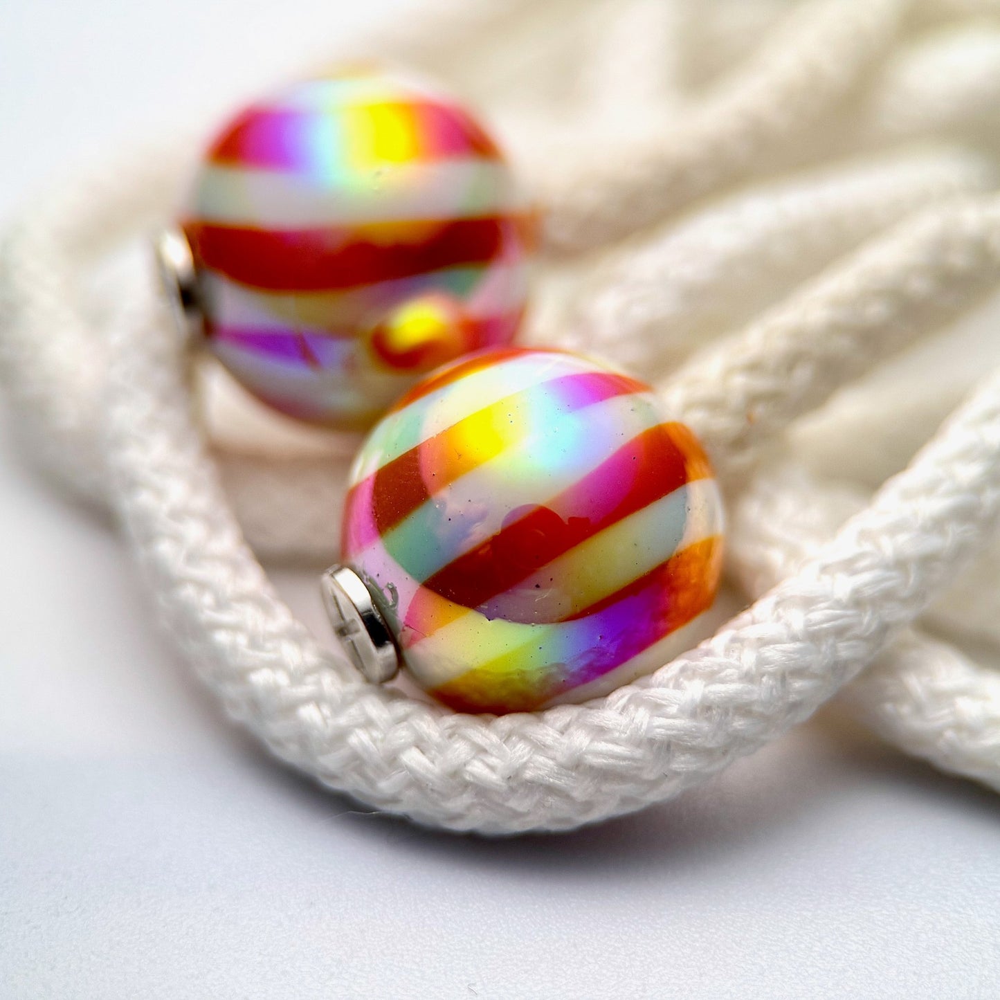 HOODIE CHARMS – Série Candy Swirl – Perle pour Cordon de Hoodie - Hoodie Charms - Orange