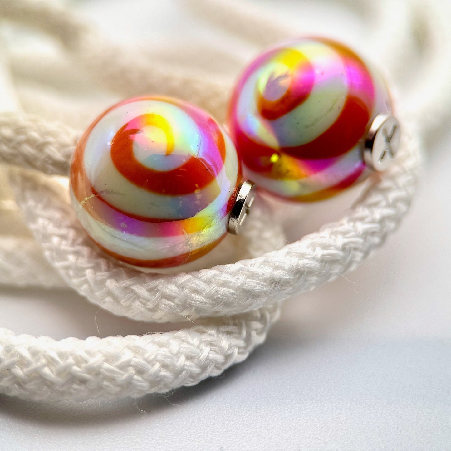 HOODIE CHARMS – Série Candy Swirl – Perle pour Cordon de Hoodie - Hoodie Charms - Orange