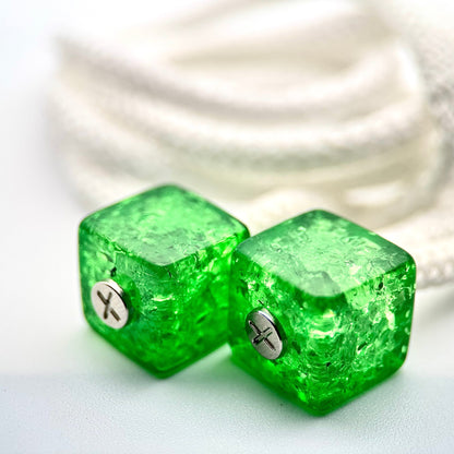 HOODIE CHARMS – Série Crackled Ice – Perle pour Cordon de Hoodie - Hoodie Charms - GREEN