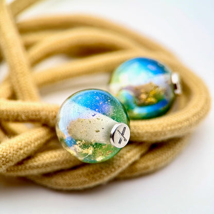 HOODIE CHARMS – Série Gold Flakes – Perle pour Cordon de Hoodie - Hoodie Charms - Bleu