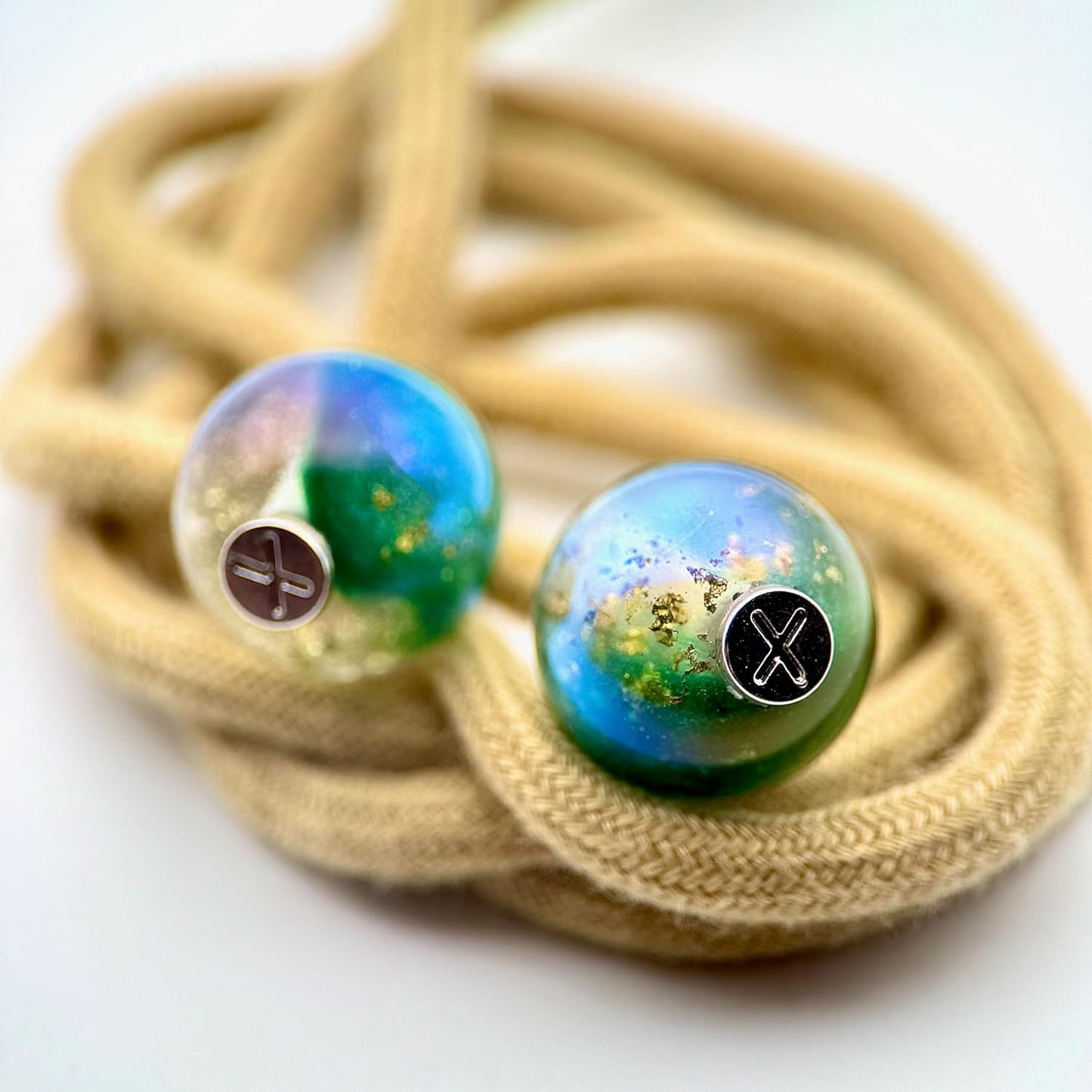 HOODIE CHARMS – Série Gold Flakes – Perle pour Cordon de Hoodie - Hoodie Charms - Bleu