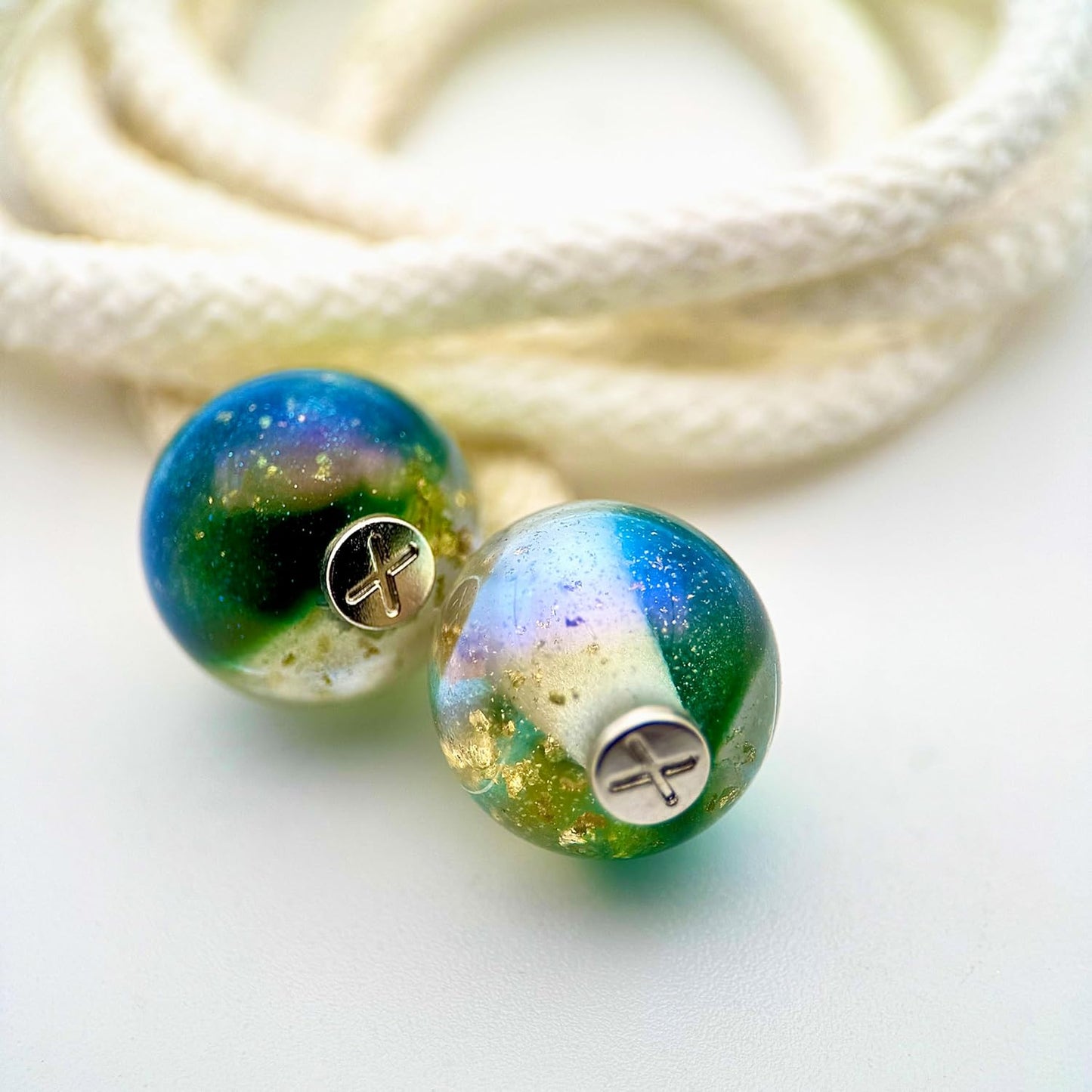 HOODIE CHARMS – Série Gold Flakes – Perle pour Cordon de Hoodie - Hoodie Charms - Bleu