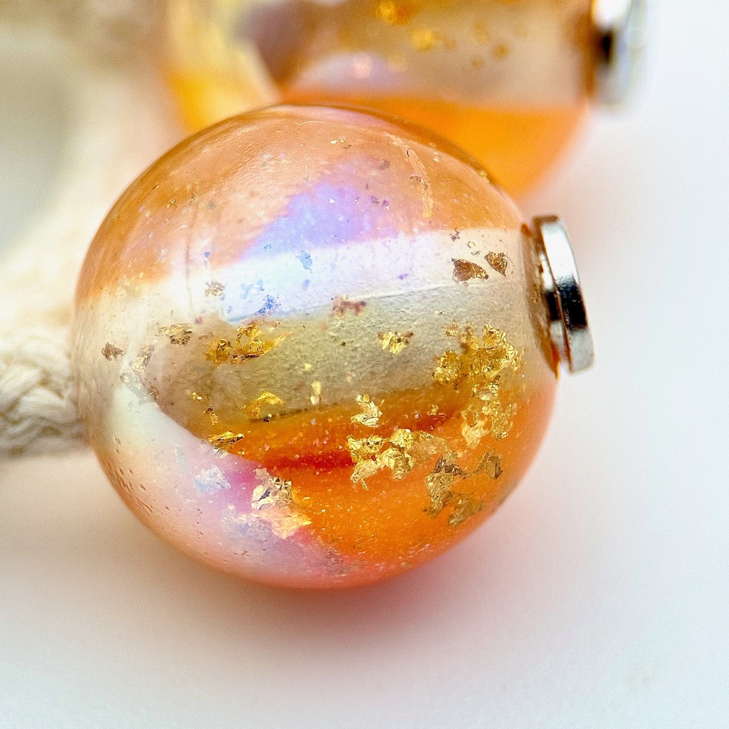 HOODIE CHARMS – Série Gold Flakes – Perle pour Cordon de Hoodie - Hoodie Charms - Orange