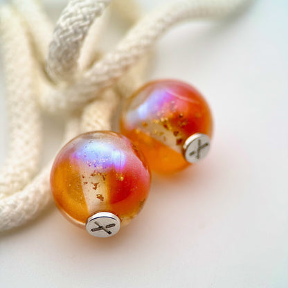 HOODIE CHARMS – Série Gold Flakes – Perle pour Cordon de Hoodie - Hoodie Charms - Orange