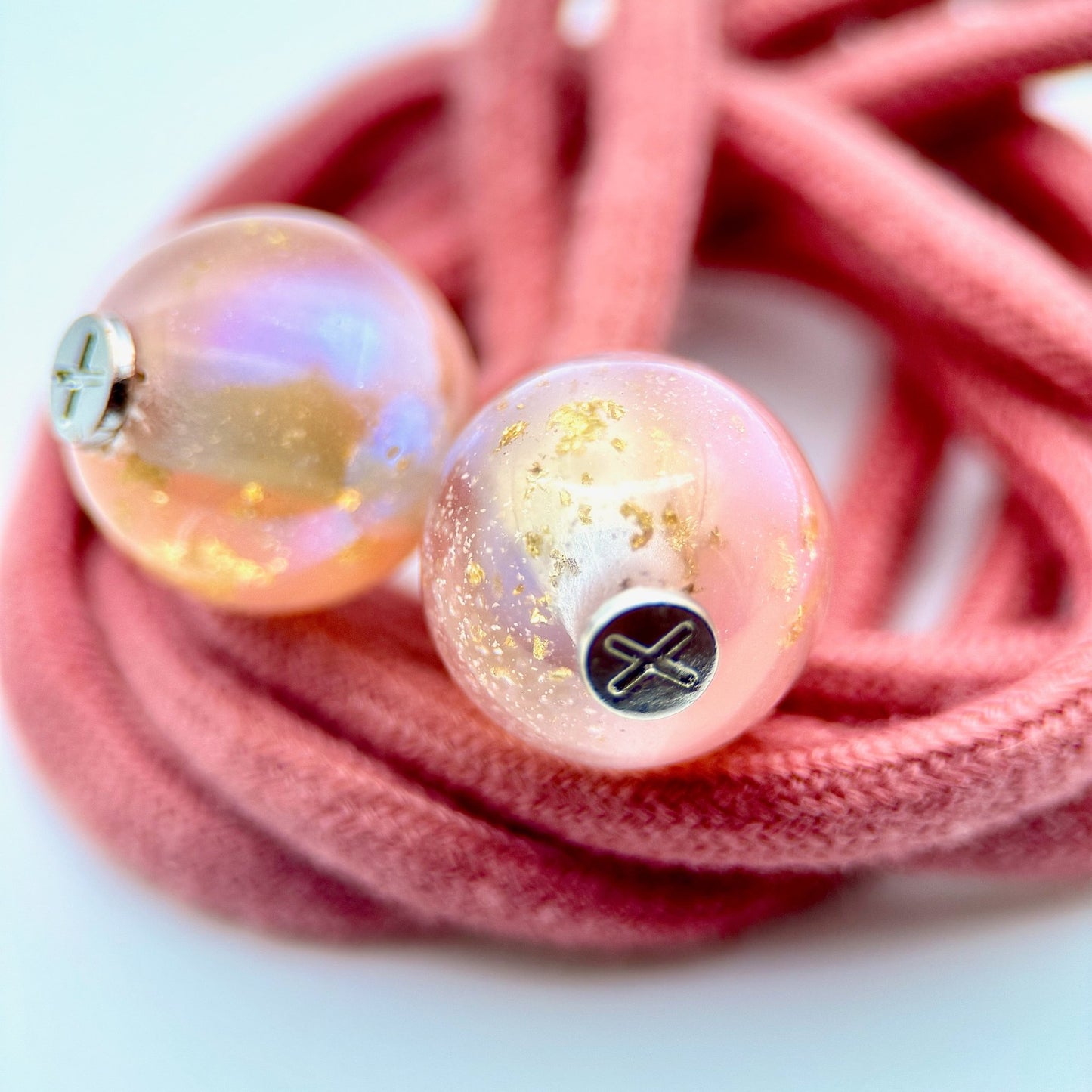 HOODIE CHARMS – Série Gold Flakes – Perle pour Cordon de Hoodie - Hoodie Charms - Rose