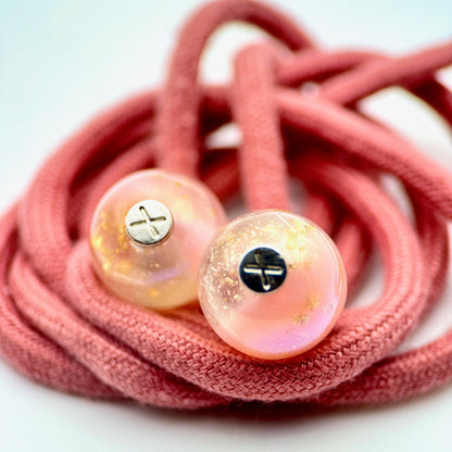 HOODIE CHARMS – Série Gold Flakes – Perle pour Cordon de Hoodie - Hoodie Charms - Rose