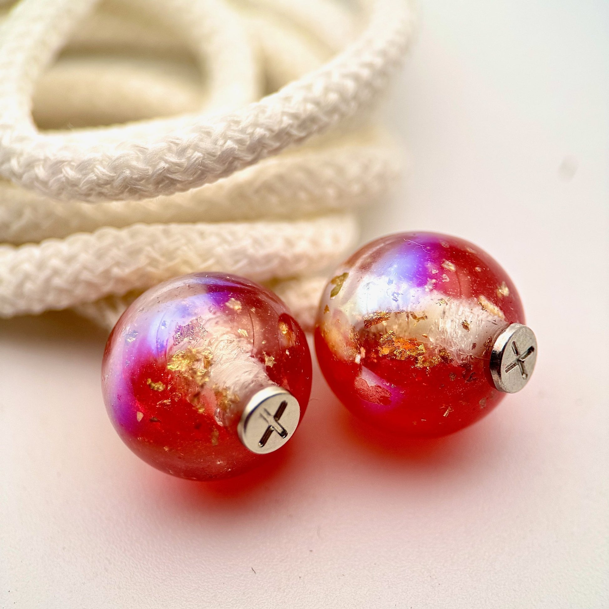 HOODIE CHARMS – Série Gold Flakes – Perle pour Cordon de Hoodie - Hoodie Charms - Rouge